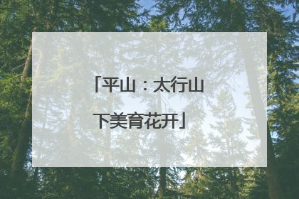 平山：太行山下美育花开
