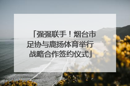 强强联手！烟台市足协与鹿扬体育举行战略合作签约仪式