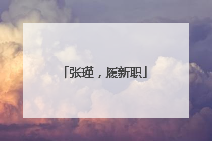 张瑾，履新职