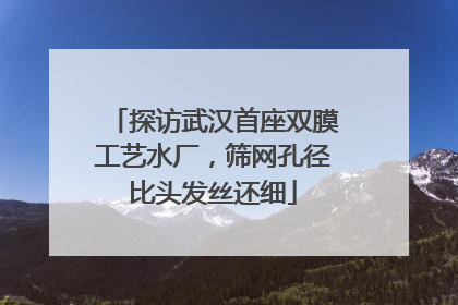 探访武汉首座双膜工艺水厂，筛网孔径比头发丝还细