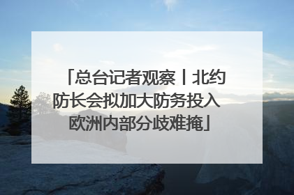 总台记者观察丨北约防长会拟加大防务投入 欧洲内部分歧难掩
