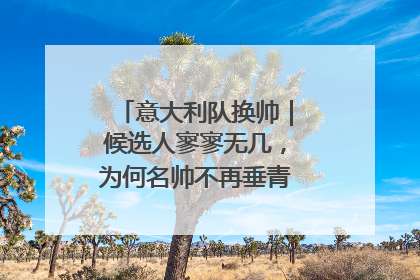意大利队换帅｜候选人寥寥无几，为何名帅不再垂青“蓝衣军团”？