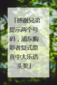 感谢兄弟提示两个号码，浦东购彩者复式票喜中大乐透头奖