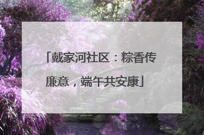 戴家河社区：粽香传廉意，端午共安康