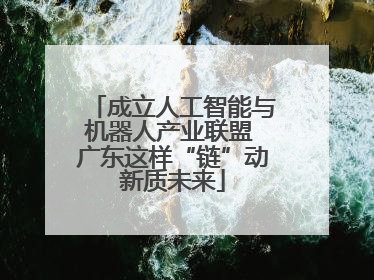 成立人工智能与机器人产业联盟 广东这样“链”动新质未来