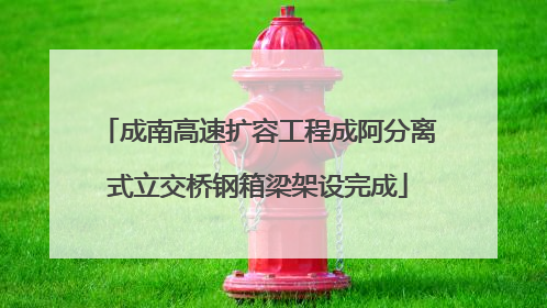 成南高速扩容工程成阿分离式立交桥钢箱梁架设完成