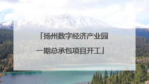 扬州数字经济产业园一期总承包项目开工