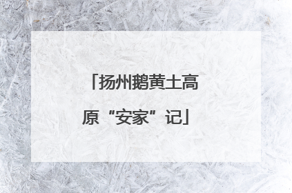 扬州鹅黄土高原“安家”记