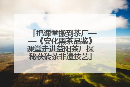 把课堂搬到茶厂——《安化黑茶品鉴》课堂走进益阳茶厂探秘茯砖茶非遗技艺