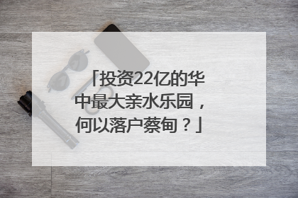 投资22亿的华中最大亲水乐园，何以落户蔡甸？