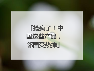 抢疯了！中国这些产品，邻国受热捧
