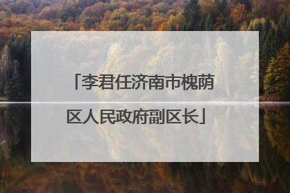 李君任济南市槐荫区人民政府副区长
