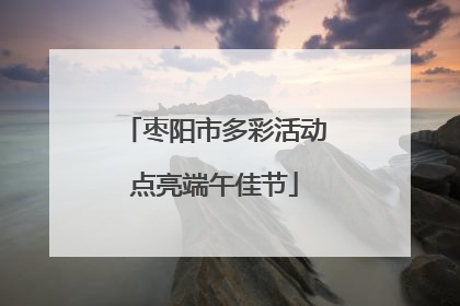 枣阳市多彩活动点亮端午佳节