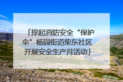 撑起消防安全“保护伞”杨园街道柴东社区开展安全生产月活动