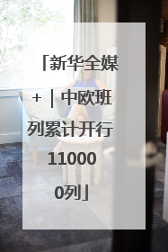 新华全媒+｜中欧班列累计开行110000列