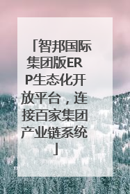 智邦国际集团版ERP生态化开放平台，连接百家集团产业链系统