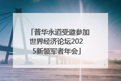 普华永道受邀参加世界经济论坛2025新领军者年会