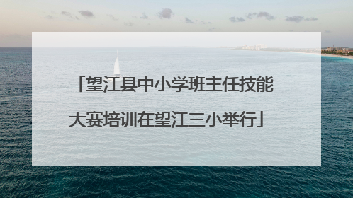 望江县中小学班主任技能大赛培训在望江三小举行