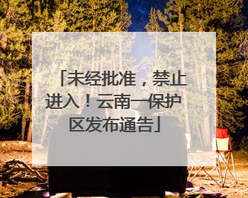 未经批准，禁止进入！云南一保护区发布通告