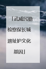 武威民勤检察保长城遗址护文化基因