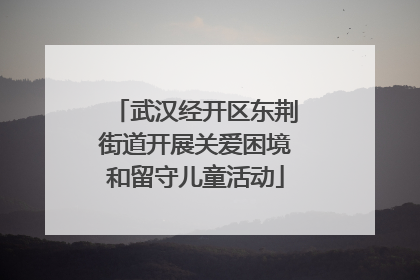 武汉经开区东荆街道开展关爱困境和留守儿童活动