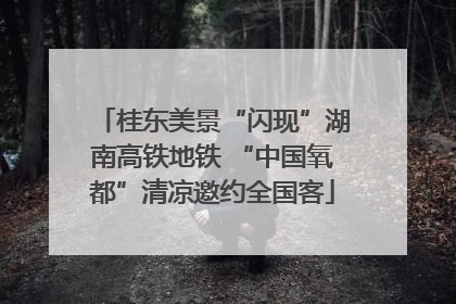 桂东美景“闪现”湖南高铁地铁 “中国氧都”清凉邀约全国客
