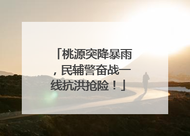 桃源突降暴雨，民辅警奋战一线抗洪抢险！