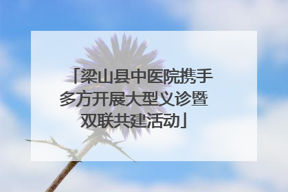 梁山县中医院携手多方开展大型义诊暨双联共建活动