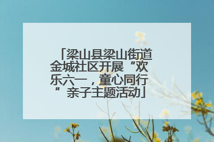 梁山县梁山街道金城社区开展“欢乐六一，童心同行”亲子主题活动