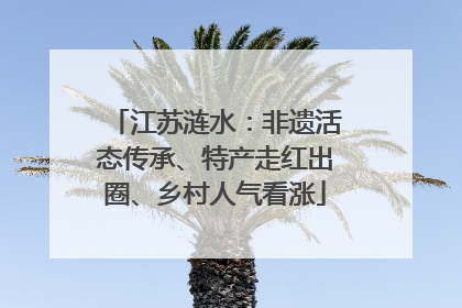 江苏涟水：非遗活态传承、特产走红出圈、乡村人气看涨