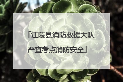 江陵县消防救援大队严查考点消防安全