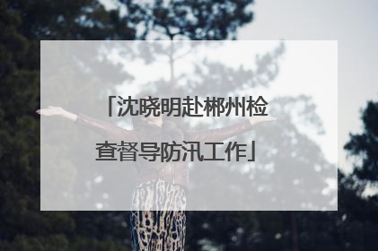 沈晓明赴郴州检查督导防汛工作