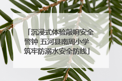 沉浸式体验敲响安全警钟 五河县南周小学筑牢防溺水安全防线