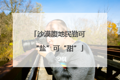 沙漠腹地民勤可“盐”可“甜”
