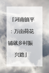 河南镇平：万亩荷花铺就乡村振兴路