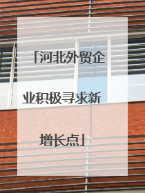 河北外贸企业积极寻求新增长点
