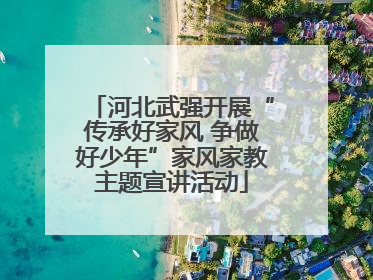 河北武强开展“传承好家风 争做好少年”家风家教主题宣讲活动