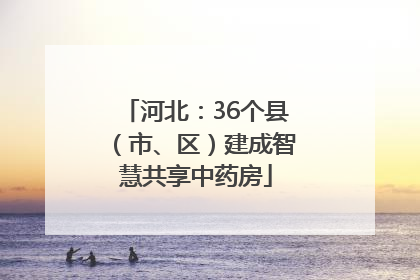 河北：36个县（市、区）建成智慧共享中药房