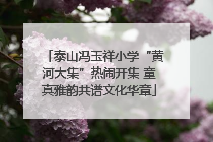 泰山冯玉祥小学“黄河大集”热闹开集 童真雅韵共谱文化华章
