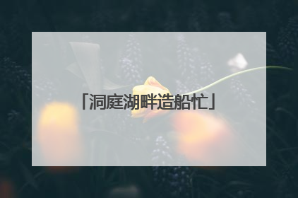 洞庭湖畔造船忙