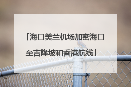 海口美兰机场加密海口至吉隆坡和香港航线