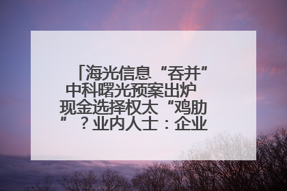 海光信息“吞并”中科曙光预案出炉 现金选择权太“鸡肋”？业内人士：企业不想大量现金流出