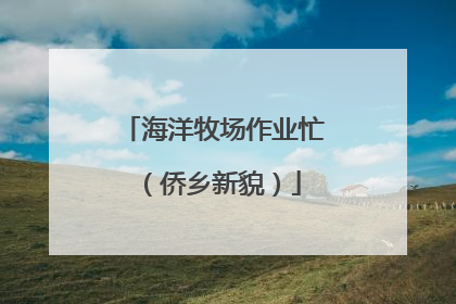 海洋牧场作业忙（侨乡新貌）