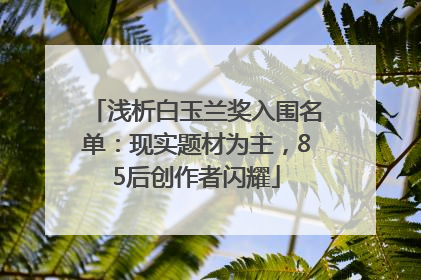 浅析白玉兰奖入围名单：现实题材为主，85后创作者闪耀