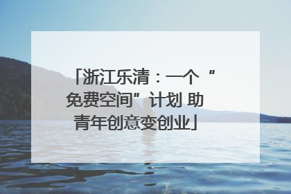 浙江乐清：一个“免费空间”计划 助青年创意变创业