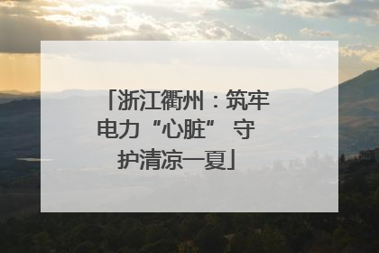 浙江衢州：筑牢电力“心脏” 守护清凉一夏