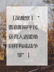 深观察丨“蓄意阻碍平民获得人道援助同样构成战争罪”