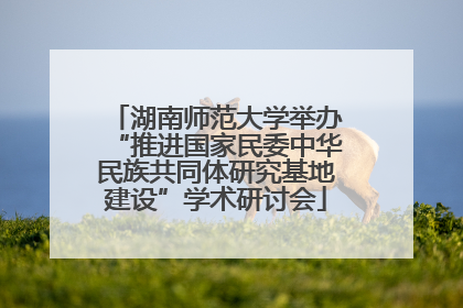 湖南师范大学举办“推进国家民委中华民族共同体研究基地建设”学术研讨会