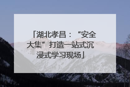 湖北孝昌：“安全大集”打造一站式沉浸式学习现场