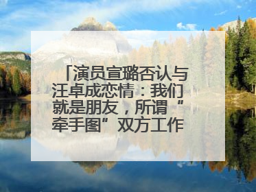 演员宣璐否认与汪卓成恋情：我们就是朋友，所谓“牵手图”双方工作人员均在场